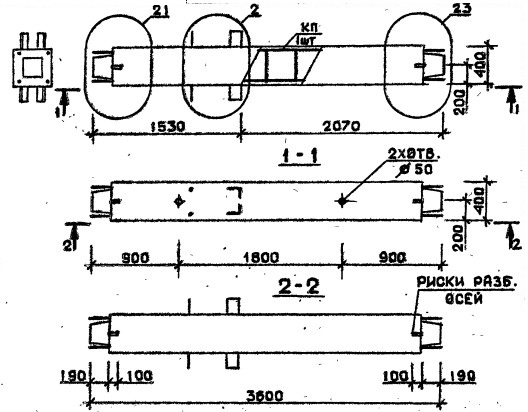 Колонна 1КС 36.36-4 Серия 1.020.1-2с/89