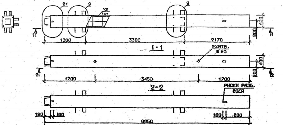 Колонна 3КН 33.69-1-с Серия 1.020.1-2с/89