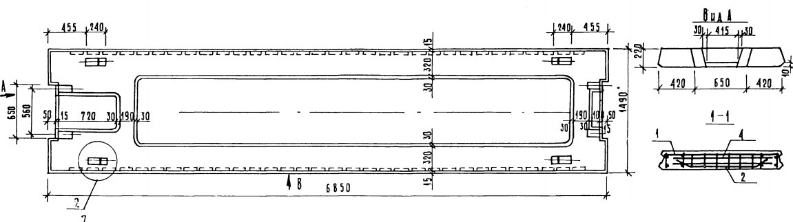 Плита ПРС 68.15-10 АIV п Серия 1.041.1-2